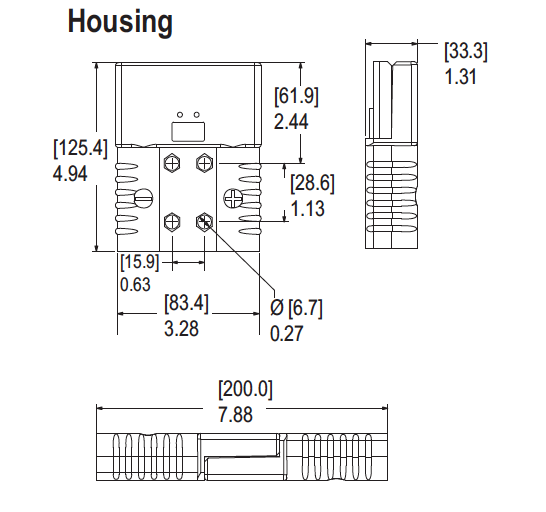 Anderson SBX® 350 Multipole Connector (350 Amps) | PEI-Genesis